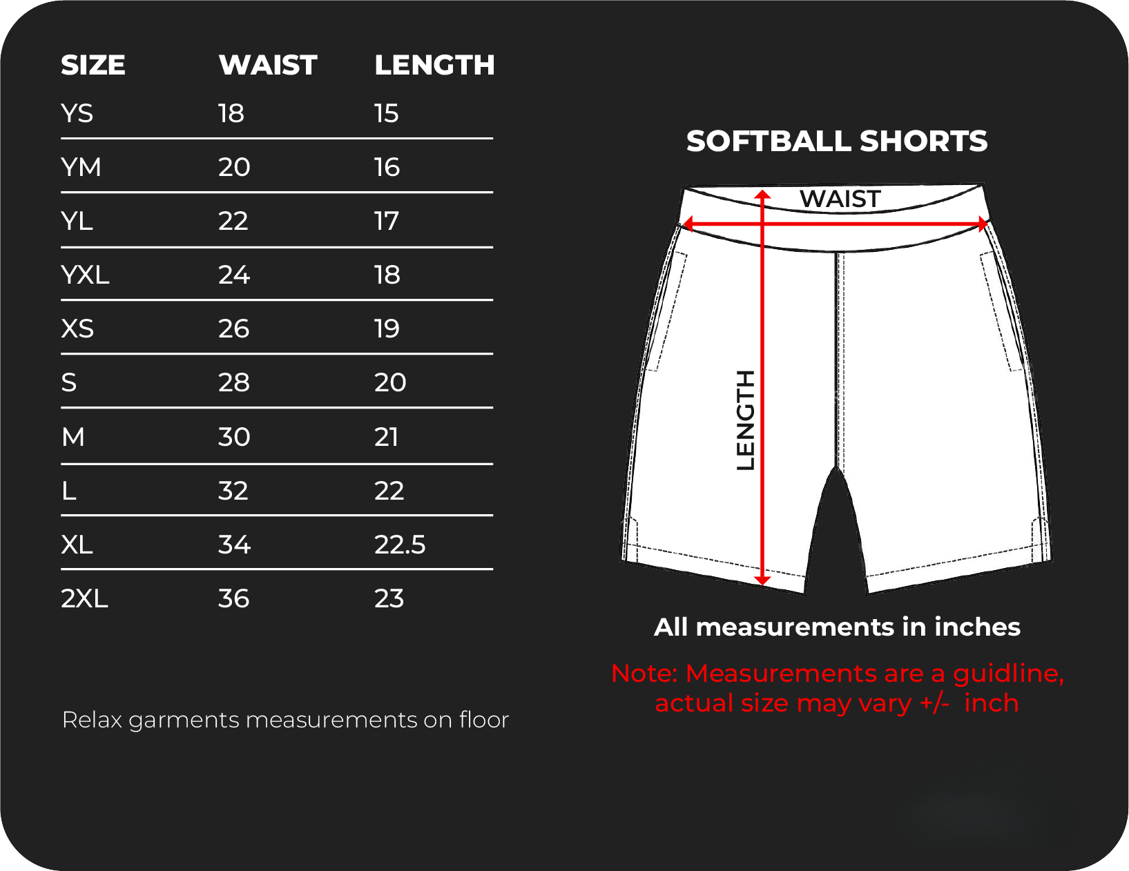 Softball_Shorts_Size_Chart